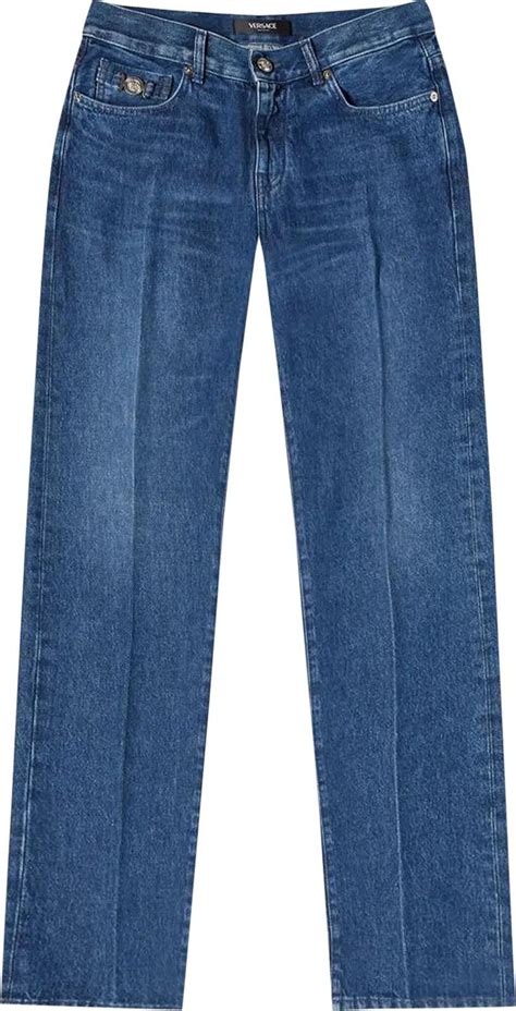 Versace Mitchel Fit Denim Pants 'Washed Medium Blue' .